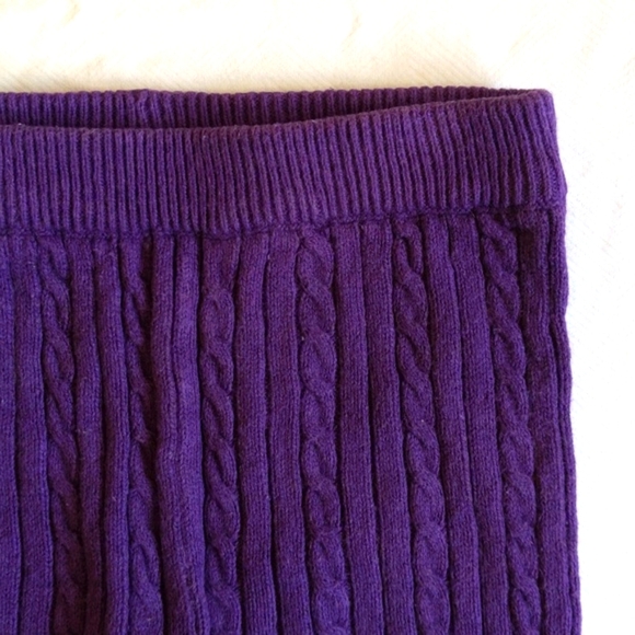 joe fresh purple cable knit sweater leggings 6-12 months baby girl - Picture 5 of 6